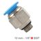 Pu Fitting Str. Stud W/o-ring 10mm-1/8